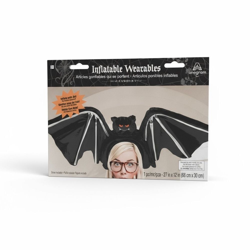 Inflatable Bat Wings Costume - Black